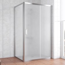 Душевой уголок Vegas Glass ZP+ZPV 110*90 08 10 профиль глянцевый хром, стекло сатин 