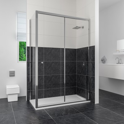Душевой уголок RGW Classic CL-45 (1460-1510)x700x1850 профиль хром, стекло чистое