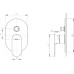 Смеситель Bravat Gina PB865104CP-2-ENG для ванны с душем