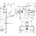 Душевой комплект Hansgrohe Novus Loop 71340000 смеситель + душевой гарнитур