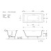 Чугунная ванна Vinsent Veron Devon 175x70x45 с квадратными ручками цвет никель