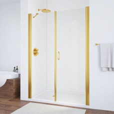 Душевая дверь в нишу Vegas Glass EP-F-2 150 09 01 R профиль золото, стекло прозрачное 