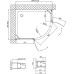 Душевой уголок Vegas Glass AFS-F 110*90 01 01 L профиль белый, стекло прозрачное