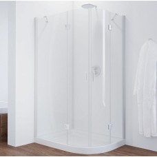 Душевой уголок Vegas Glass AFS-F 110*90 01 01 L профиль белый, стекло прозрачное 