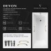 Чугунная ванна Vinsent Veron Devon 180x75x45 с квадратными золотыми ручками и антискользящим покрытием