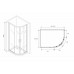 Душевое ограждение Abber Schwarzer Diamant AG01128B 120x80