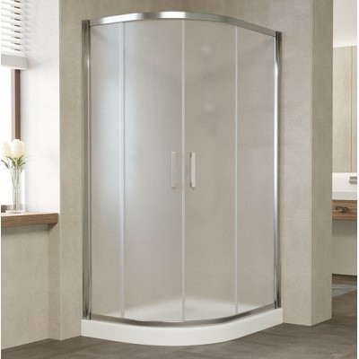 Душевой уголок Vegas Glass ZS-F 110*90 08 10 профиль глянцевый хром, стекло сатин