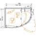 Душевой уголок Cezares Elena RH1 120/90 C Cr L
