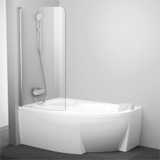 Шторка на ванну Ravak Rosa CVSK1 140/150 L Transparent, профиль сатин 