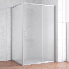 Душевой уголок Vegas Glass ZP+ZPV 140*80 07 10 профиль матовый хром, стекло сатин 