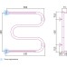 Полотенцесушитель водяной Сунержа М-образный 60x60 с 2 полками