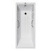 Чугунная ванна Vinsent Veron Square 170x75x45 с хромированными ручками и антискользящим покрытием