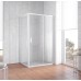 Душевой уголок Vegas Glass ZP+ZPV 110*90 01 02 профиль белый, стекло шиншилла