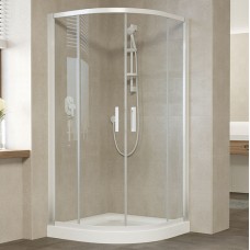 Душевой уголок Vegas Glass ZS 120 01 01 профиль белый, стекло прозрачное 