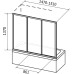 Шторка на ванну Ravak AVDP3-150 Transparent, профиль белый