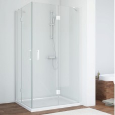 Душевой уголок Vegas Glass AFA-F 100*80 01 01 R профиль белый, стекло прозрачное 