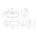 Акриловая ванна ABBER AB9444MW 170x80