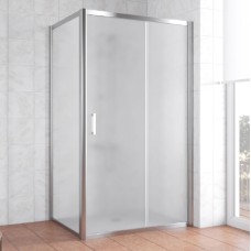 Душевой уголок Vegas Glass ZP+ZPV 100*70 08 10 профиль глянцевый хром, стекло сатин 