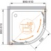 Душевой уголок Cezares Porta R2 90 C Cr IV