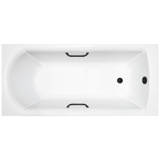 Ванна из искусственного камня Delice Astra 150x70 глянцевая с черными ручками DLR330053RB-G