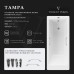 Чугунная ванна Vinsent Veron Tampa 170x70x42 с квадратными ручками цвет никель и антискользящим покрытием