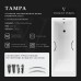 Чугунная ванна Vinsent Veron Tampa 170x70x42 с хромированными ручками и антискользящим покрытием