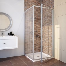 Душевой уголок GuteWetter Practic Square GK-401 правая 80x80 см стекло бесцветное, профиль матовый хром 