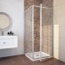 Душевой уголок GuteWetter Practic Square GK-401 правая 80x80 см стекло бесцветное, профиль матовый хром