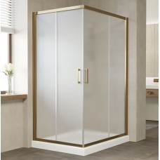 Душевой уголок Vegas Glass ZA-F 110*100 05 10 профиль бронза, стекло сатин 