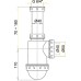 Сифон для мойки AlcaPlast A443 с накидной гайкой 6/4