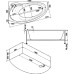 Акриловая ванна Bas Флорида 160x88 R с гидромассажем