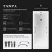 Чугунная ванна Vinsent Veron Tampa 170x70x42 с квадратными хромированными ручками