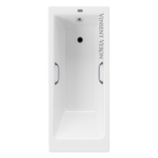 Чугунная ванна Vinsent Veron Tampa 170x70x42 с квадратными хромированными ручками