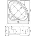 Акриловая ванна Aquanet Vitoria 130x130
