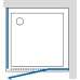 Душевой уголок GuteWetter Lux Square GK-003 правый 100x100 см стекло бесцветное 6-8, фурнитура хром