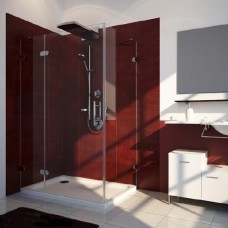 Душевой уголок GuteWetter Lux Rectan GK-003 левый 100x90 см стекло бесцветное 6-8, фурнитура хром 
