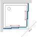 Душевой уголок GuteWetter Practic Square GK-433 70x70 см стекло бесцветное, профиль матовый хром