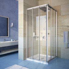 Душевой уголок GuteWetter Practic Square GK-433 70x70 см стекло бесцветное, профиль матовый хром 