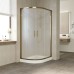 Душевой уголок Vegas Glass ZS-F 100*80 05 10 профиль бронза, стекло сатин