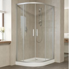 Душевой уголок Vegas Glass ZS-F 110*80 07 01 профиль матовый хром, стекло прозрачное 