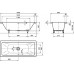 Стальная ванна Kaldewei Conoduo 733 с покрытием Easy-Clean 180x80