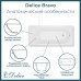 Ванна из искусственного камня Delice Bravo 170x75 глянцевая с ручками хром DLR330035R-G