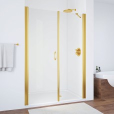Душевая дверь в нишу Vegas Glass EP-F-2 150 09 01 L профиль золото, стекло прозрачное 