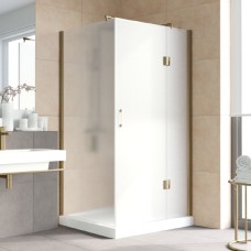 Душевой уголок Vegas Glass AFP-Fis Lux 120*100 05 10 R профиль бронза, стекло сатин 