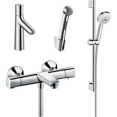 Душевой комплект Hansgrohe Ecostat universal 13123000 для ванны с душем и гигшиенический душ 