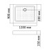 Поддон для душа BandHours Rectangular 912 Tray 120х90