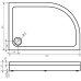 Душевой поддон Good Door Раунд R 120x80 белый