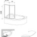 Шторка на ванну Ravak VSK2 Rosa 140 L Transparent