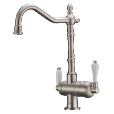 Смеситель Zorg Clean Water ZR 326 YF nickel для кухонной мойки 
