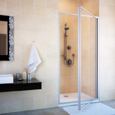 Душевая дверь в нишу GuteWetter Practic Door GK-401 правая 78-82 см стекло бесцветное, профиль матовый хром 
